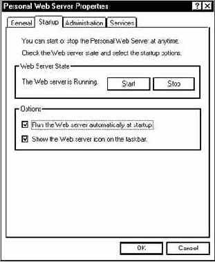 Настройка сервера Microsoft Personal Web Server