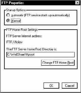 Настройка сервера Microsoft Personal Web Server