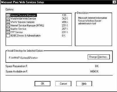 Установка сервера Microsoft Peer WebServices